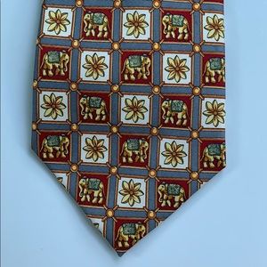 Floral and Elephant Tie